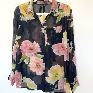 Floral Long Sleeve Button Up